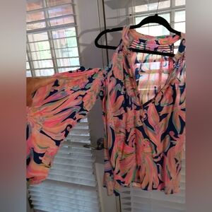 Lilly Pulitzer cold shoulder top